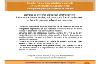 Derechos específicos aplicados por la Sala Constitucional en favor de personas trabajadoras migrantes # 7