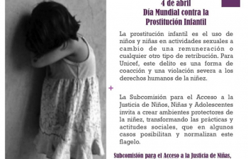4 de abril Día Mundial contra la Prostitución Infantil