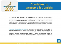 Informe de labores 2016: Comisión de Acceso a la Justicia (#20)