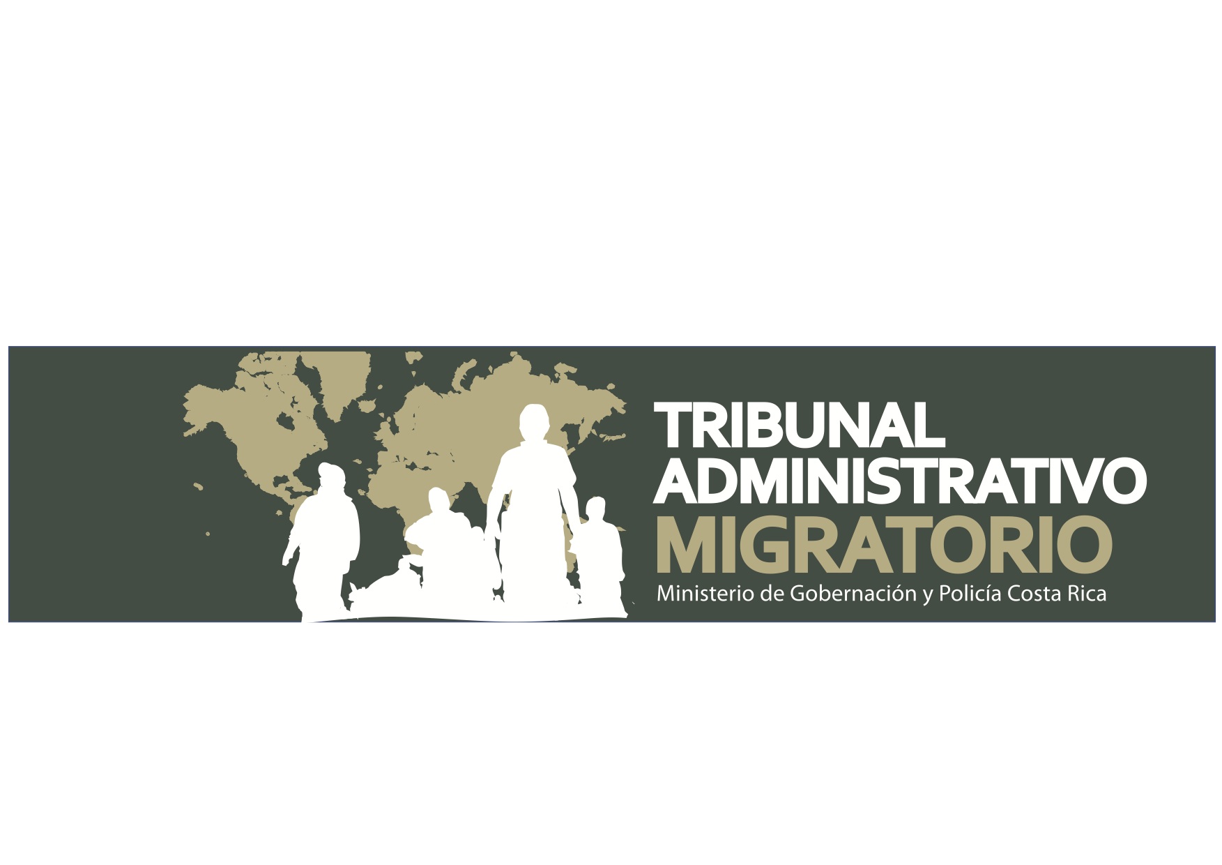 Siluetas blancas de 4 personas que representan al tribuna administrativo migratorio
