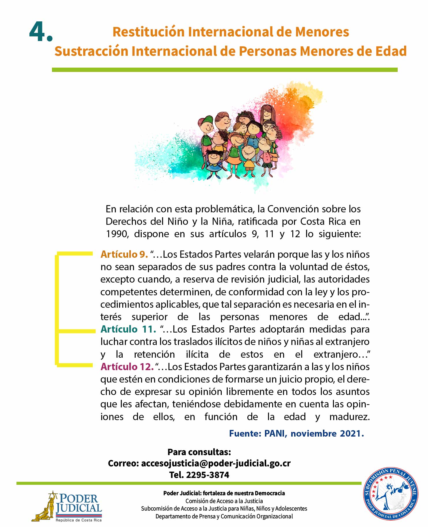 Restitución Internacional de Menores Sustracción Internacional de Personas Menores de Edad