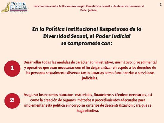 información sobre Subcomisión contra la Discriminación por Orientación Sexual e Identidad de Género en el Poder Judicial